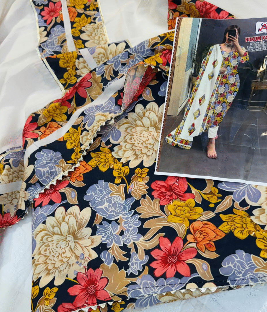 Cotton digital print suit
