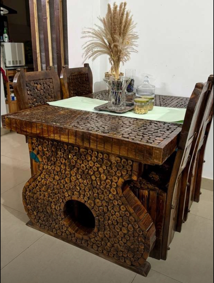 Wooden dining table