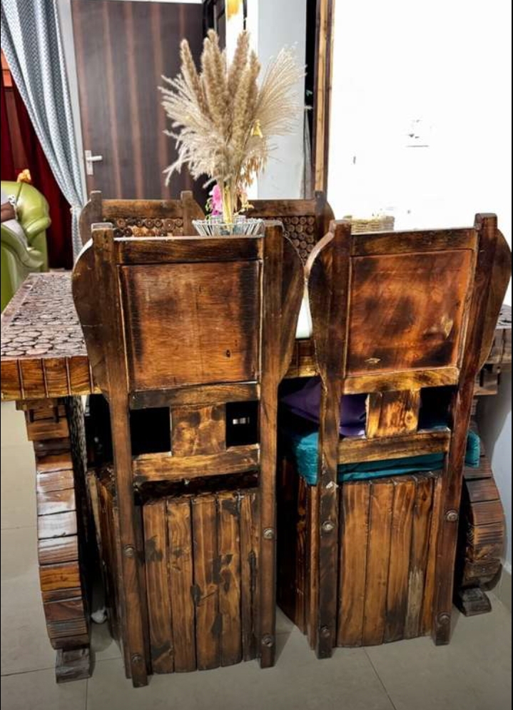 Wooden dining table